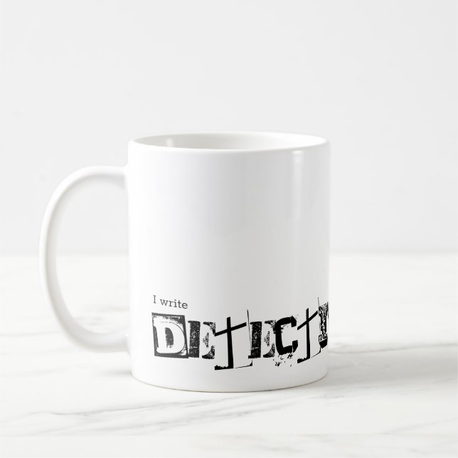 Taza De Café Escribo Detective Ficción (Izquierda)