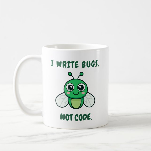 Taza De Café Escribo errores, no código. (Izquierda)