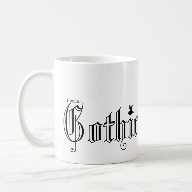 Taza De Café Escribo ficción de horror gótico (Izquierda)