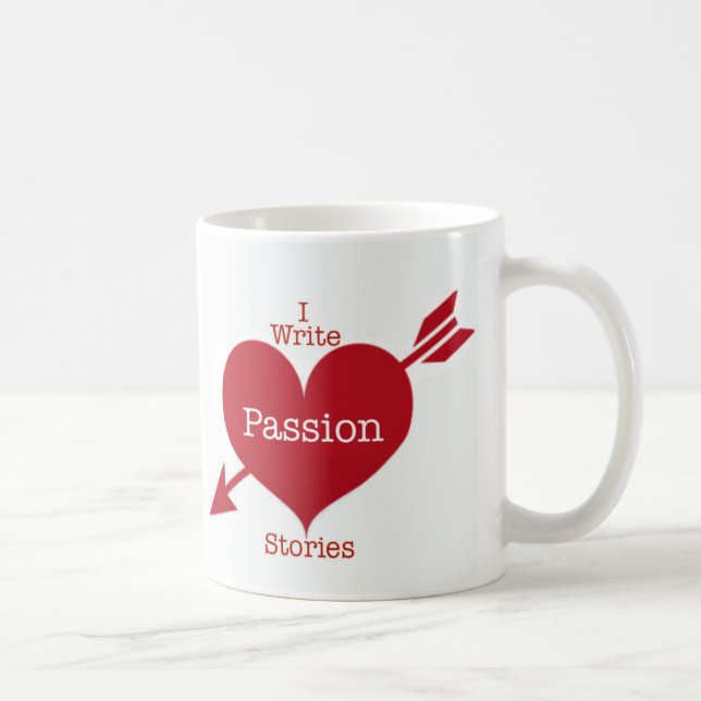 Taza De Café Escribo Historias de Pasión Café Mug (Derecha)