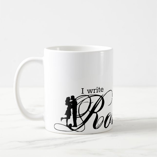 Taza De Café Escribo romance, besándome (Izquierda)