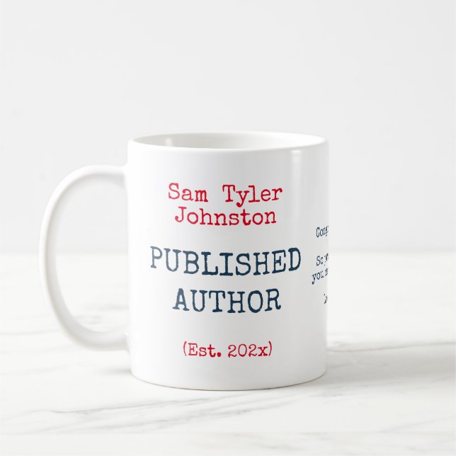 Taza De Café Escritor autor publicado (Izquierda)