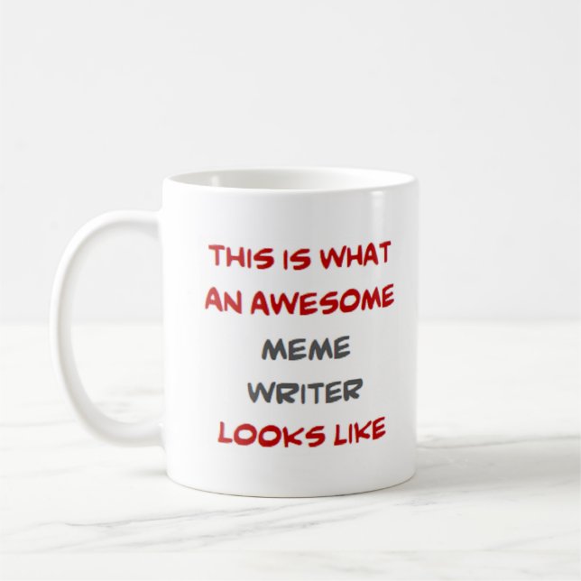 Taza De Café escritor de memes, impresionante (Izquierda)