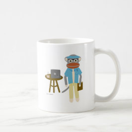 Taza De Café Escritor de mono de sock