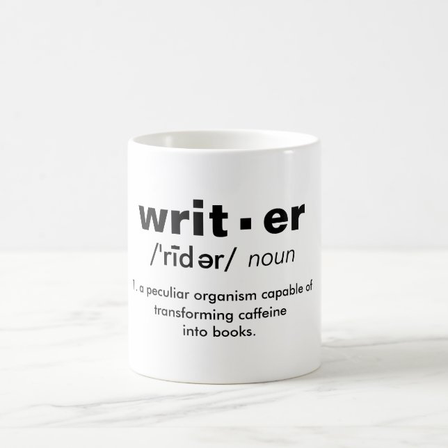 Taza De Café "escritor" definición tazón de café (Centro)