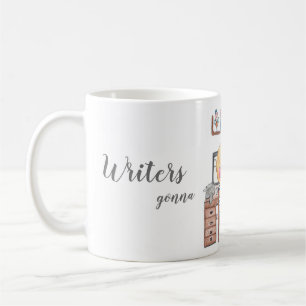 Taza De Café Escritores que van a escribir el chica y a