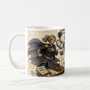 Taza De Café Escritorio de Escritor AI Superhéroe Café -