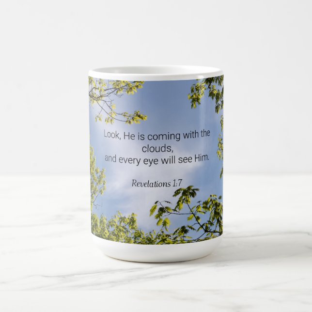 Taza De Café Escritura, Apocalipsis 1:7, (Centro)
