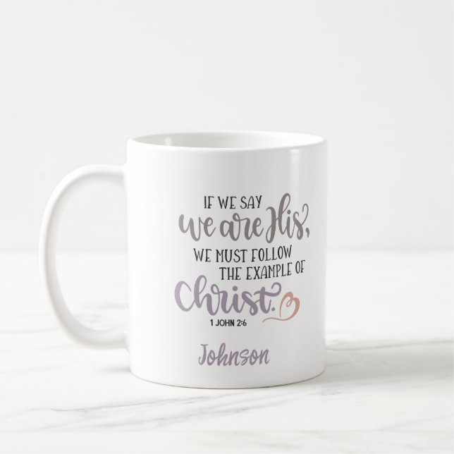 Taza De Café Escritura bíblica cristiana (Izquierda)