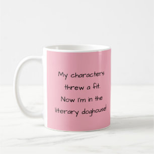 Taza De Café Escritura de autor divertida rosa