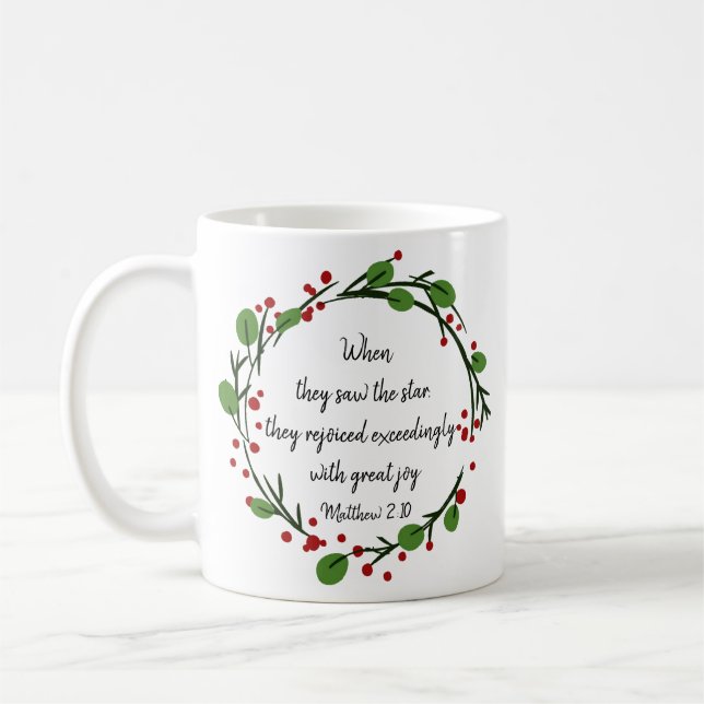 Taza De Café Escritura de Navidades cristianos (Izquierda)