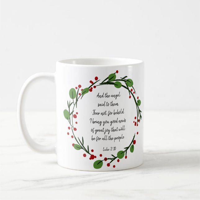 Taza De Café Escritura de Navidades cristianos (Izquierda)