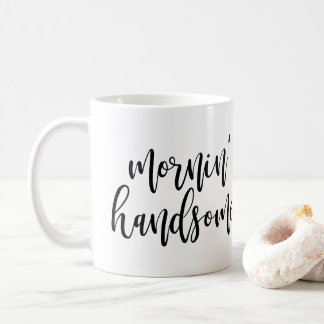 Taza De Café Escritura manuscrita negra hermosa de Mornin