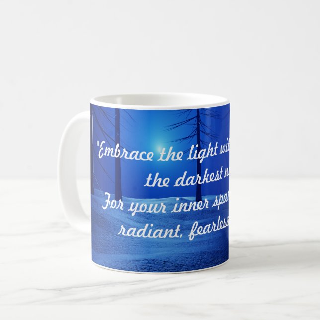 Taza De Café escritura mínima topografía selva azul elegante (Anverso izquierdo)