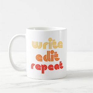 Taza De Café escritura retro editar repetir