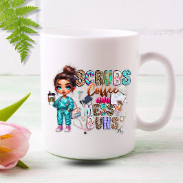 Taza De Café Escrubos, café, sucia enfermera de bollos