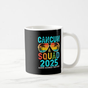 Taza De Café Escuadrón Cancun 2025 Vacaciones Amigos Familia Co