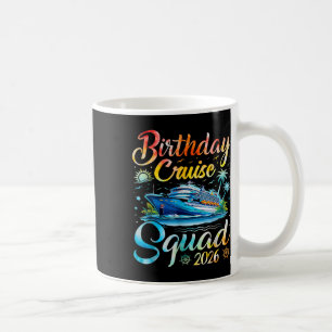 Taza De Café Escuadrón de crucero de cumpleaños 2026 Fiesta de