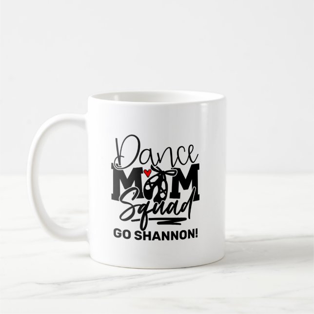 Taza De Café Escuadrón de danza personalizada (Izquierda)