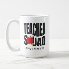 Taza De Café Escuadrón de profesores de Apple Rojo