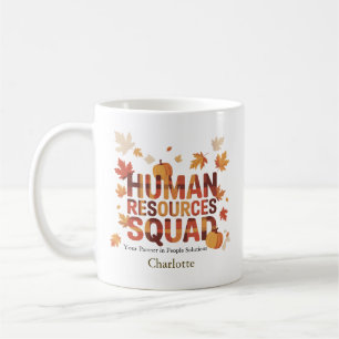 Taza De Café Escuadrón de RRHH Personalizado – Tipografía de Ot
