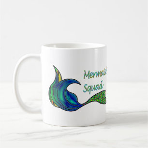 Taza De Café Escuadrón de sirenas en tonos verdes