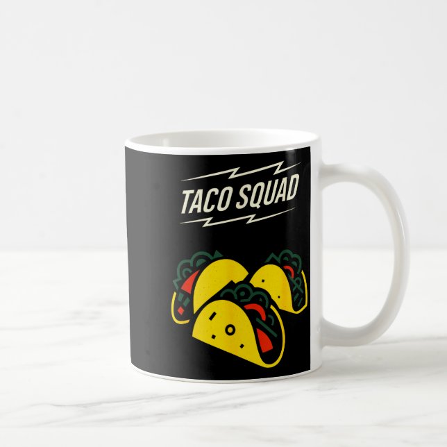 Taza De Café escuadrón de tacos - cinco mayo divertida comida m (Derecha)
