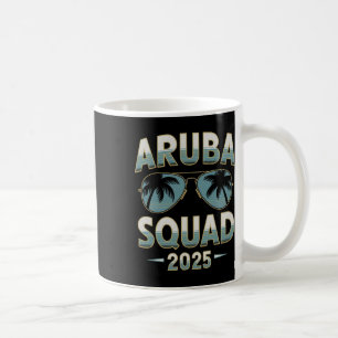Taza De Café Escuadrón de Vacaciones de Aruba 2025 Vacaciones F