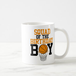 Taza De Café Escuadrón Del Cumpleaños De La Familia De Sketll