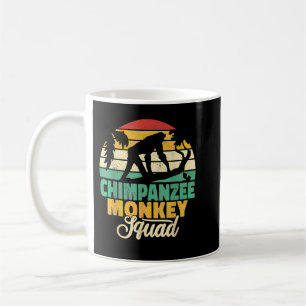 Taza De Café Escuadrón del mono chimpancé chimpancés vintage ho