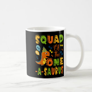 Taza De Café Escuadrón del primer cumpleaños de Dinosaurio Pa