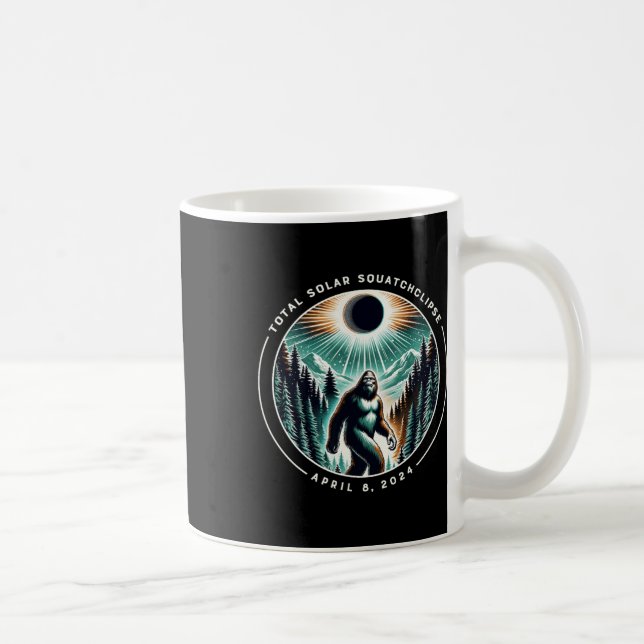 Taza De Café Escuadrón solar total Eclipse Bigfoot Sasquatc (Derecha)