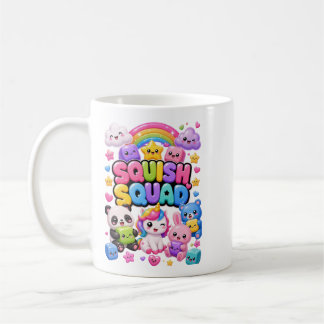 Taza De Café Escuadrón Squish Brillante Panda Arcoíris Unicorni