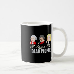 Taza De Café Escucha Muertos Música Clical Mozart Bach Bee