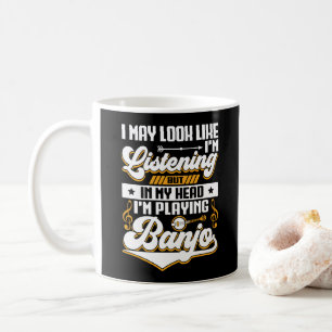 Taza De Café Escuchando divertida en mi cabeza estoy jugando ba