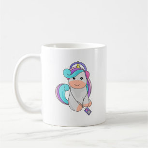 Taza De Café Escuchando música de Unicornio