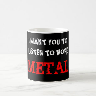Taza De Café Escuche más metal
