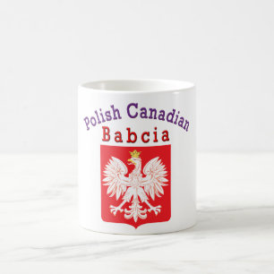 Taza De Café Escudo de águila canadiense polaco Babcia