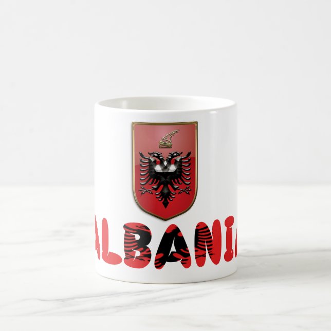 Taza De Café Escudo de armas albanés (Centro)