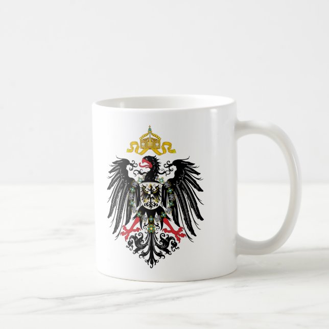 Taza De Café Escudo de armas alemán del imperio (1889) (Derecha)