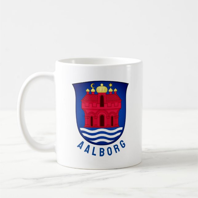 Taza De Café Escudo de armas de Aalborg - DINAMARCA (Izquierda)