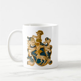 Taza De Café Escudo de armas de Alemania azul y oro