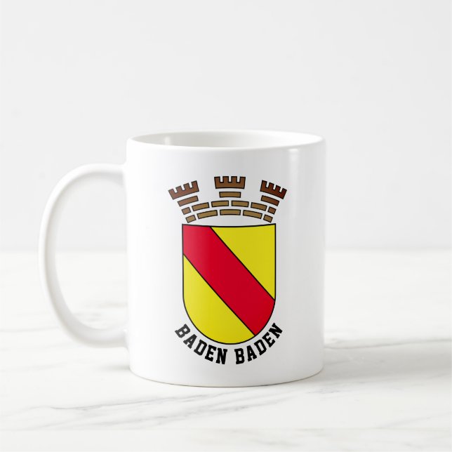 Taza De Café Escudo de armas de Baden Baden - ALEMANIA (Izquierda)