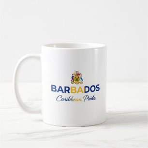 Taza De Café Escudo de Armas de Barbados   Orgullo Cotidiano