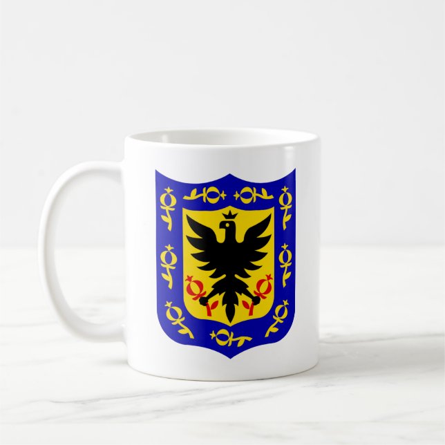 Taza De Café Escudo de armas de Bogotá, Colombia Café Mug (Izquierda)