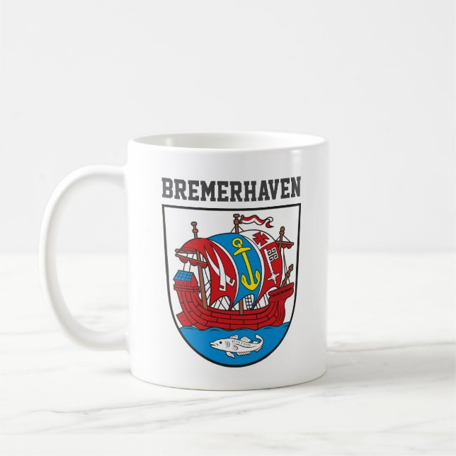 Taza De Café Escudo de armas de Bremerhaven, Alemania (Izquierda)