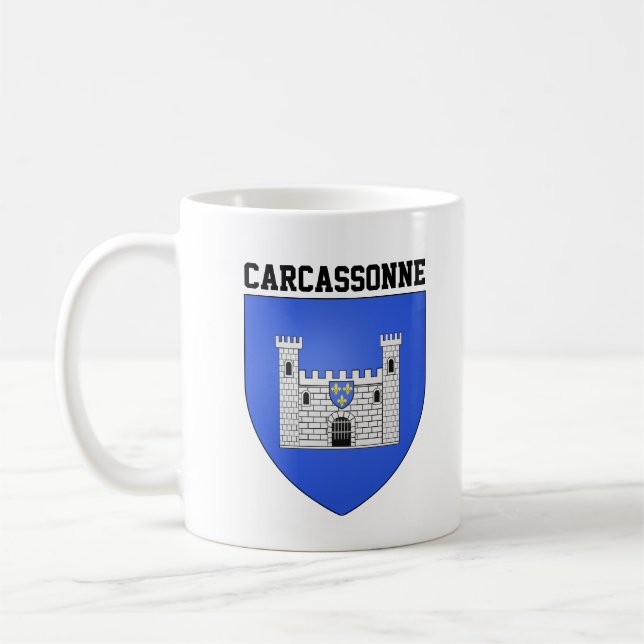 Taza De Café Escudo de armas de Carcassonne - FRANCIA (Izquierda)