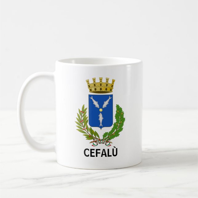 Taza De Café Escudo de armas de Cefalú - Sicilia (Izquierda)