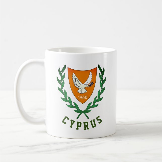 Taza De Café Escudo de armas de CHIPRE (Izquierda)