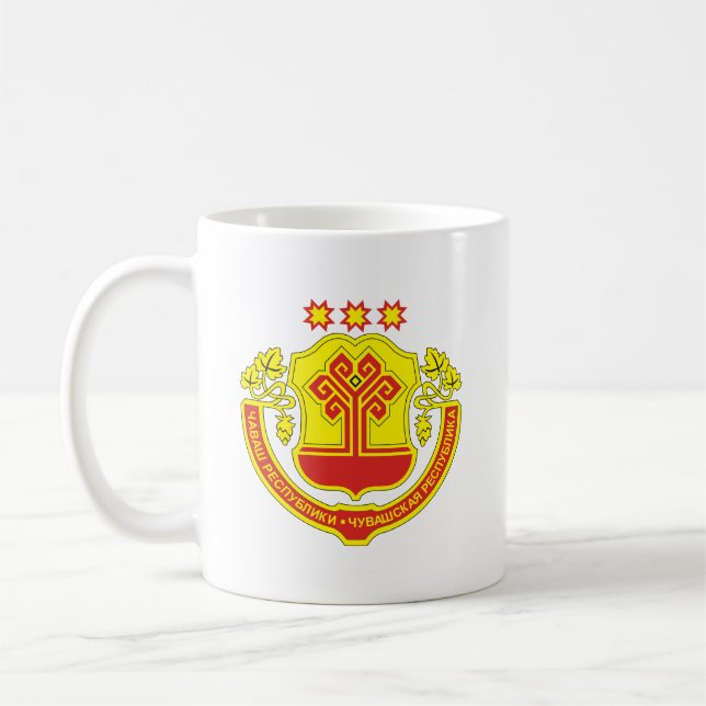 Taza De Café Escudo de armas de Chuvashia (Izquierda)